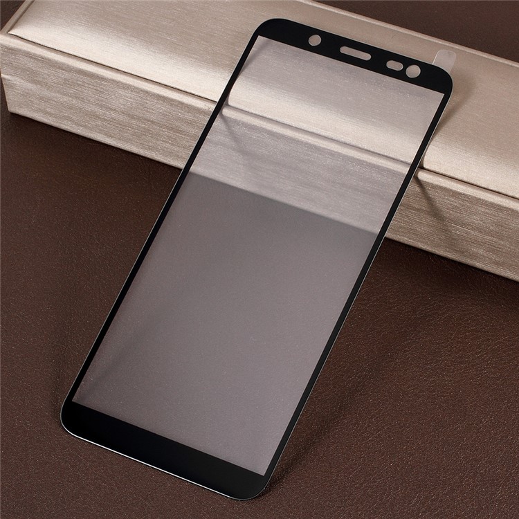 RURIHAI 0.26mm 3D Electroplated Edge Vacuum Coating Tempered Glass Full Size Screen Protector for Samsung Galaxy J6 (2018) - Black-1