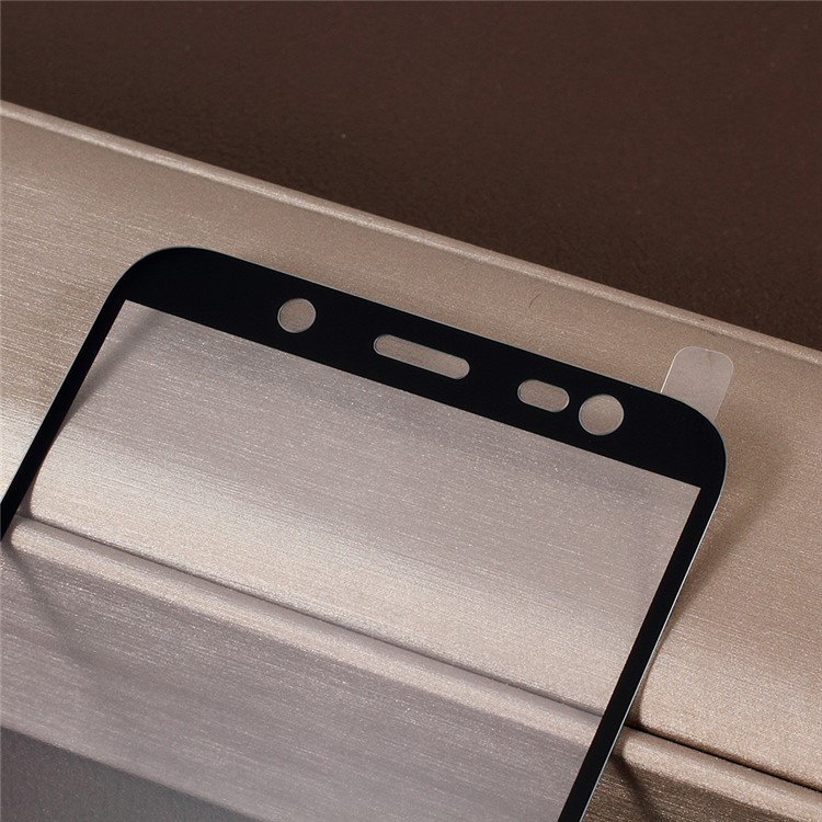 RURIHAI 0.26mm 3D Electroplated Edge Vacuum Coating Tempered Glass Full Size Screen Protector for Samsung Galaxy J6 (2018) - Black-3