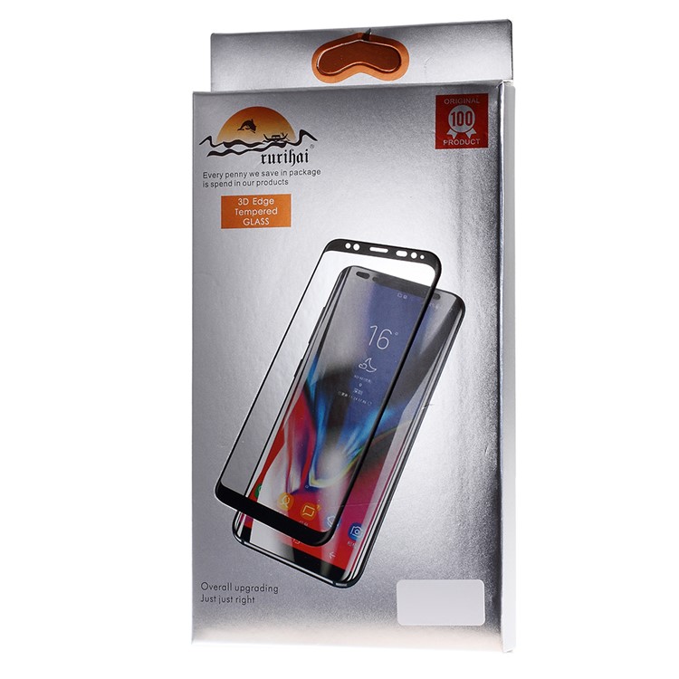RURIHAI 0.26mm 3D Electroplated Edge Vacuum Coating Tempered Glass Full Size Screen Protector for Samsung Galaxy J6 (2018) - Black-5
