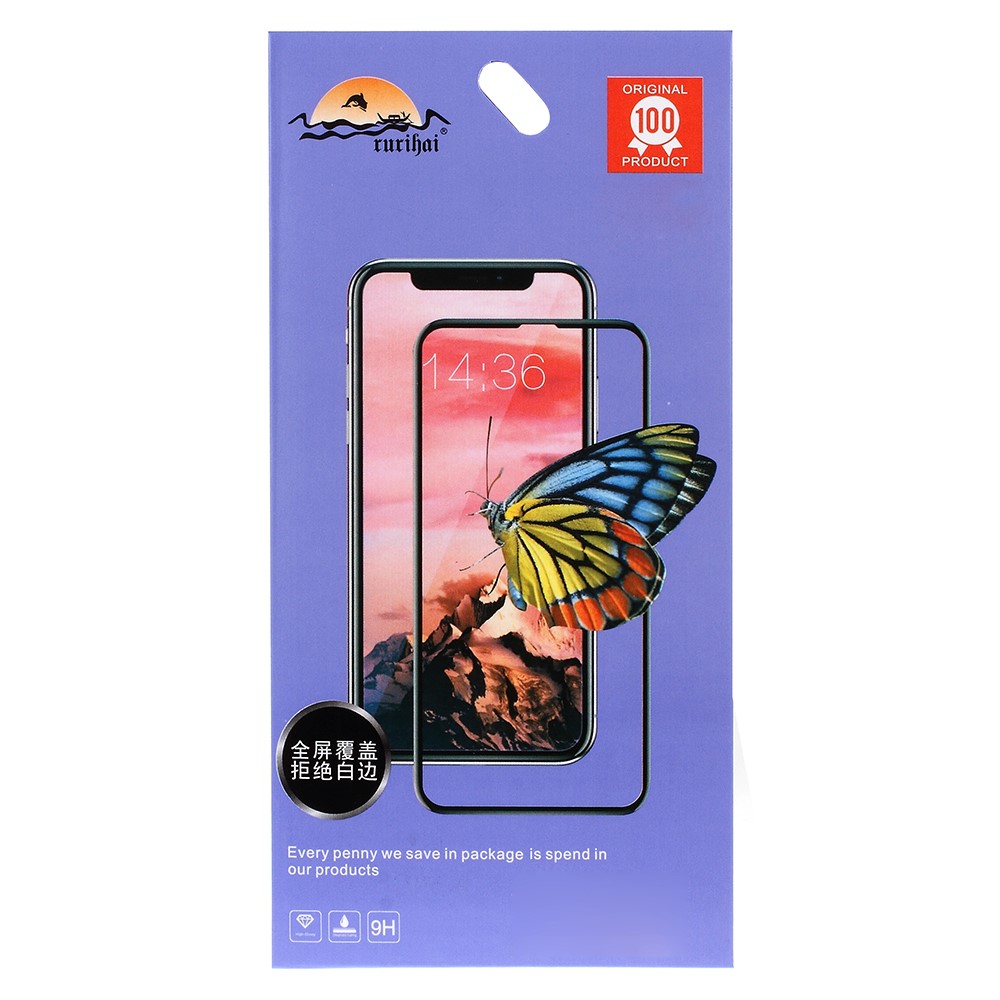 RURIHAI Solid Defense Tempered Glass Screen Protector Film for Huawei Mate 10 Pro - Black-5