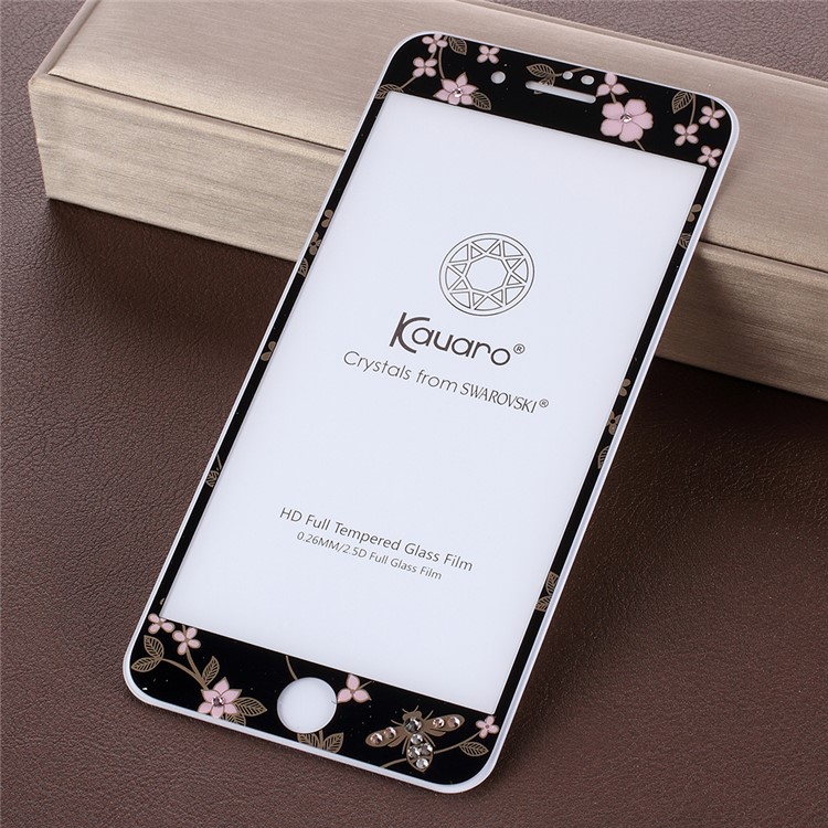 KAVARO Klares Muster 0,26 Mm Voller Größe Gehärtetem Glas Frontfolie + PET Rückenprotektor Film Für IPhone 8/7 4,7 Zoll - Schwarz-8