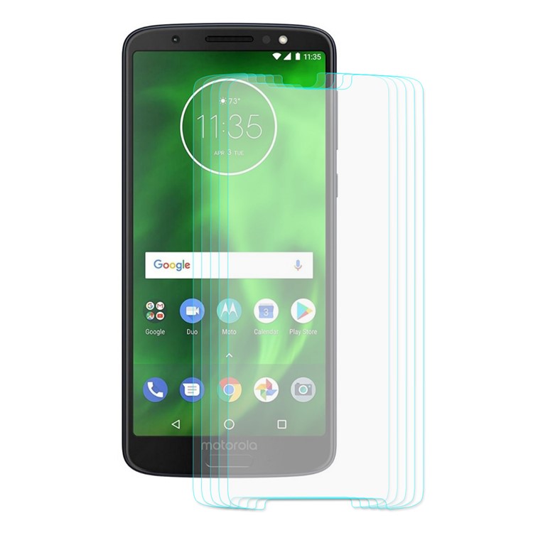5Pcs/Set HAT PRINCE for Motorola Moto G6 0.2mm 9H 3D Curved Full Size Carbon Fiber Tempered Glass Screen Guard Film - White-2