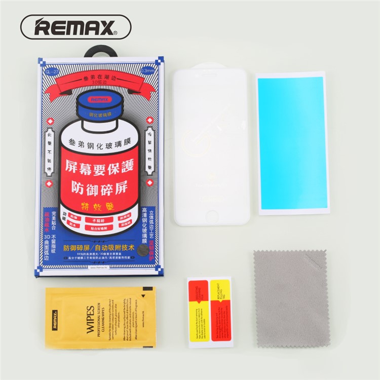REMAX 0,3 Mm 3D Gehärtetem Glas Bildschirm Schutzfolie Für Iphone 8 Plus / 7 Plus 5,5 Zoll - Schwarz-5