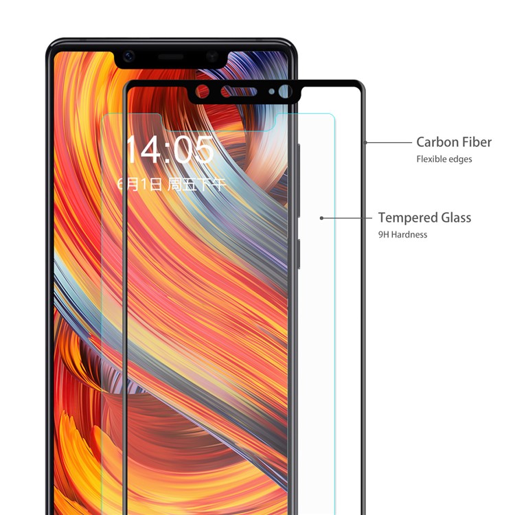 HAT PRINCE 0,2mm 3D Gekrümmte Kohlefaser Gehärtetem Glas Bildschirmschutz Für Xiaomi Mi 8 Se (5,88-zoll) - Schwarz-3
