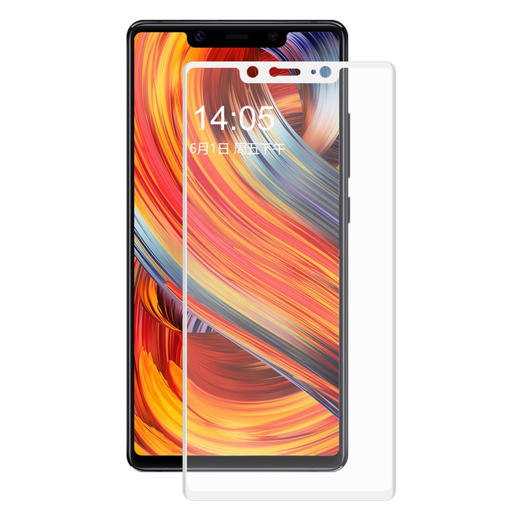 HAT PRINCE 0.2mm 3D Courbe En Fiber De Carbone Verre Trempé Couverture De L'écran De Protection Complète Pour Xiaomi Mi 8 Se (5.88-inch) - Blanc-2