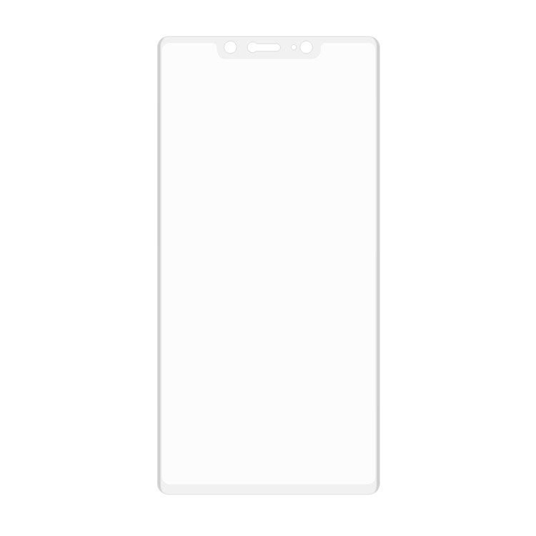 HAT PRINCE 0.2mm 3D Courbe En Fiber De Carbone Verre Trempé Couverture De L'écran De Protection Complète Pour Xiaomi Mi 8 Se (5.88-inch) - Blanc-5