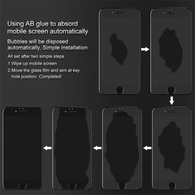 IMAK Anti-peep 9H Película De Guardia De Pantalla De Vidrio Templado Para Iphone 8 Plus / 7 Más 5.5 Pulgadas-5