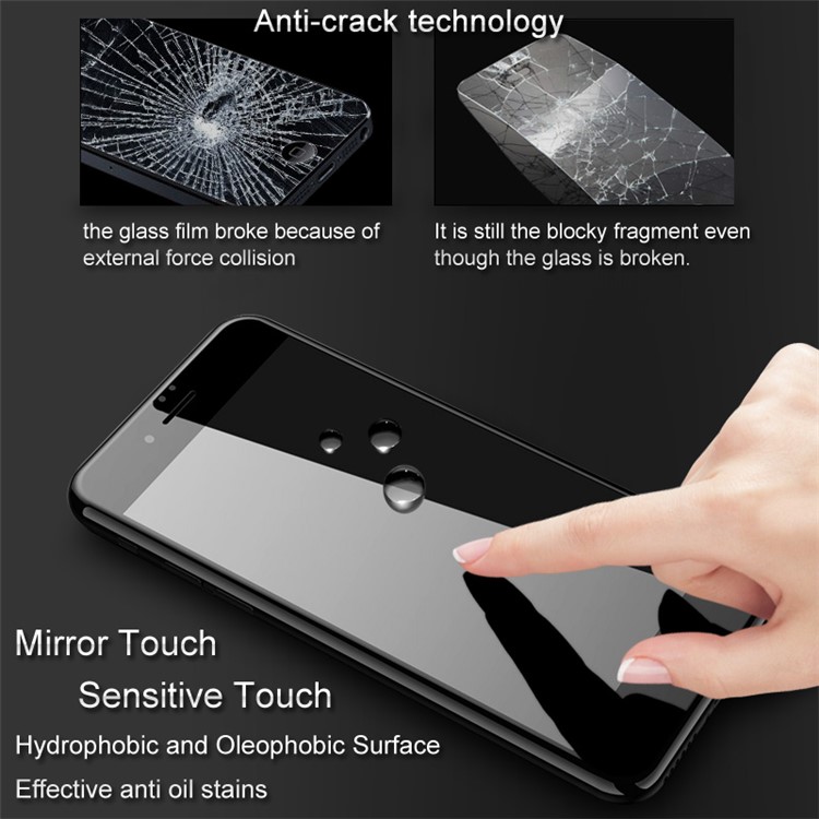 IMAK Anti-peep 9H Película De Guardia De Pantalla De Vidrio Templado Para Iphone 8 Plus / 7 Más 5.5 Pulgadas-6