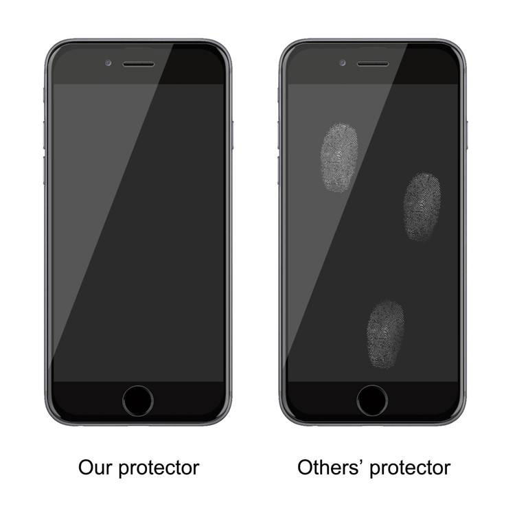 HAT PRINCE for iPhone 8/7 4.7 inch 6D Full Coverage Anti-blue-ray Tempered Glass Screen Protector Soft TPU Edge - Black-3