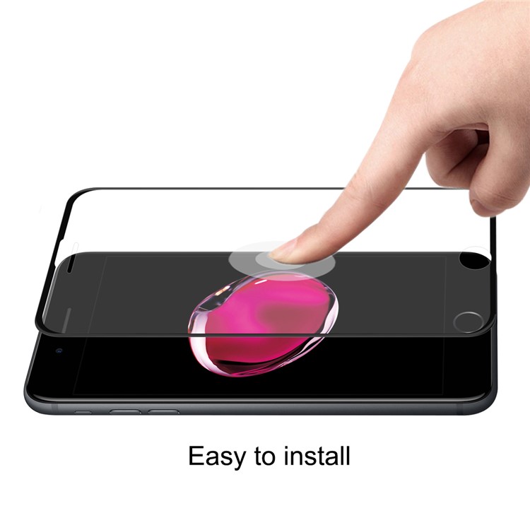 HAT PRINCE for iPhone 8 Plus / 7 Plus 6D Full Coverage Anti-blue-ray Tempered Glass Screen Protector Film Soft TPU Edge - Black-2