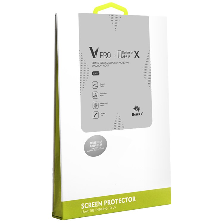 BENKS VPRO Fosco Superfície Tela De Vidro Temperado Filme Para Iphone X (5,8 Polegadas)-12
