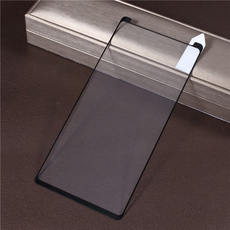 RURIHAI 0.2mm 4D Curvó El Protector De Cristal Templado Lleno De La Pantalla Para La Nota De La Galaxia De Samsung 9 - Negro-1
