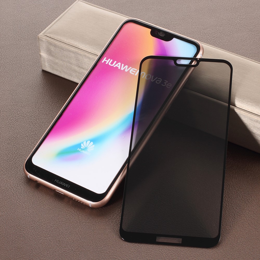 Anti-Peep Vollschirm Hartglas Schutzfolie Für Huawei P20 Lite / Nova 3e (China)-2