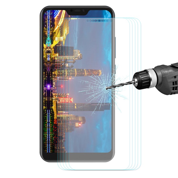 5PCS/Lot ENKAY 0.26mm 9H 2.5D Arc Edge Tempered Glass Screen Protector for Xiaomi Redmi 6 Pro-1