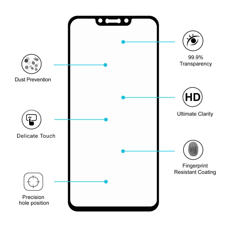 HAT PRINCE Voll Klebstoff Volle Abdeckung 0,26mm 9H 2.5D Bogenkante Gehärtetem Glas Displayschutzfolie Für Huawei Nova 3-4