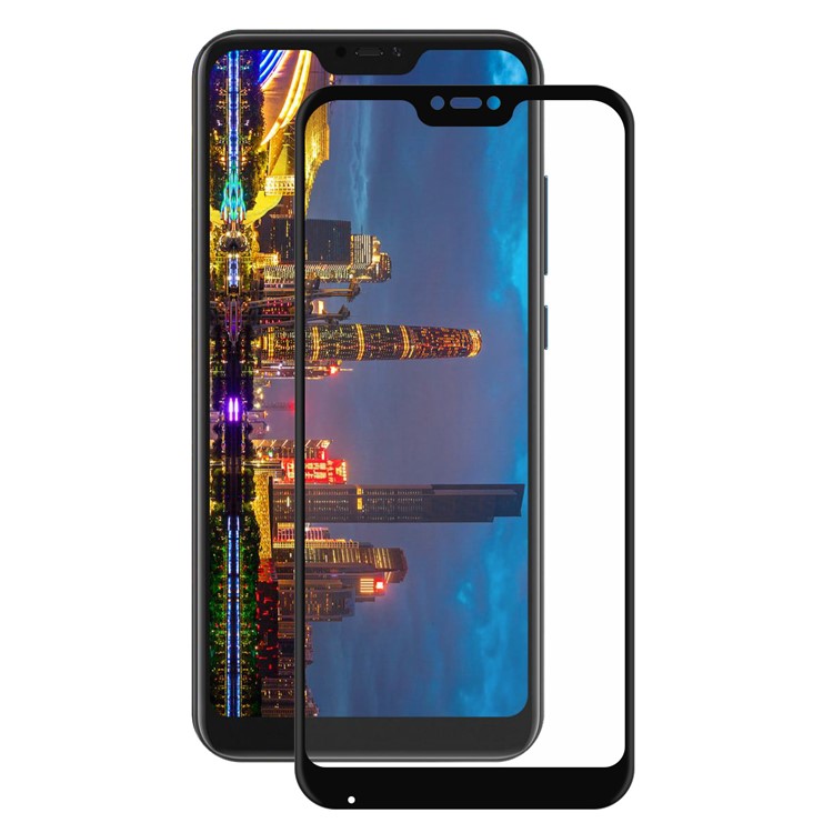 HAT PRINCE 0.2 Mm 3D Curvas De Fibra De Carbono Em Tamanho Grande Protetor De Tela De Vidro Temperado Para Xiaomi Mi A2 Lite / Redmi 6 Pro-2
