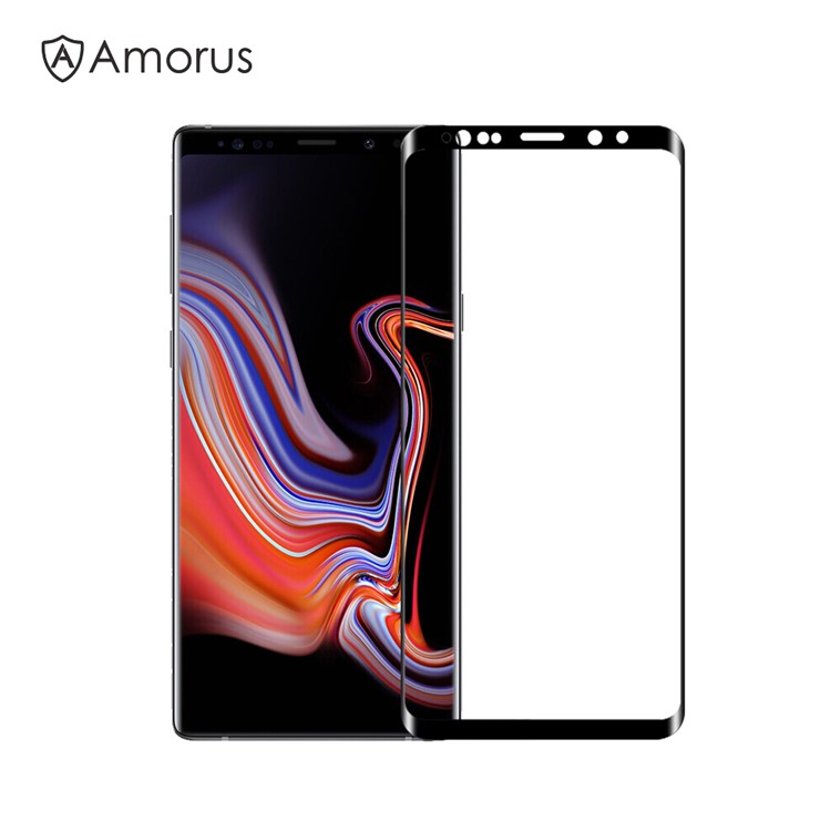 AMORUS Para Samsung Galaxy Note9 N960 Tamaño Completo Pegamento Curvo Protector De Pantalla De Cristal Templado Película Protectora-1