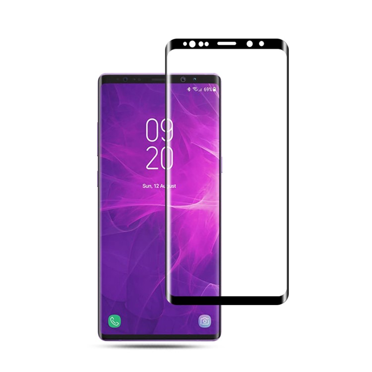 AMORUS Para Samsung Galaxy Note9 N960 Tamaño Completo Pegamento Curvo Protector De Pantalla De Cristal Templado Película Protectora-3