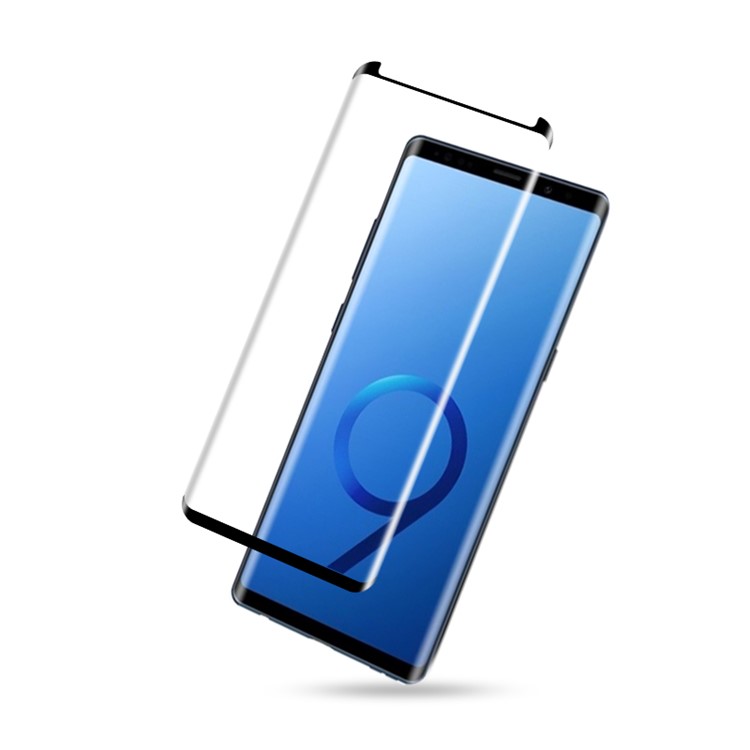 AMORUS Curvo Filme De Guarda De Protetor De Tela De Vidro Temperado De Cola Completa Para Samsung Galaxy Note 9 (abertura No Topo)-4