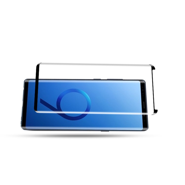 AMORUS Curvo Filme De Guarda De Protetor De Tela De Vidro Temperado De Cola Completa Para Samsung Galaxy Note 9 (abertura No Topo)-5