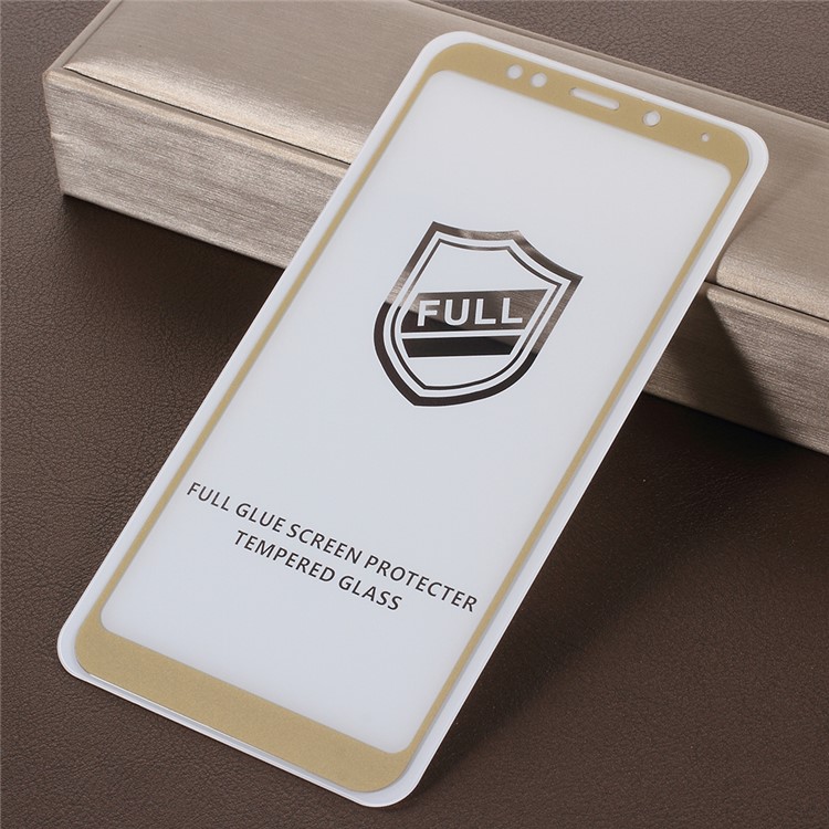 RURIHAI 0.26mm 2.5D Full Covering Tempered Glass Screen Protector (Full Glue) for Xiaomi Redmi Note 5 (12MP Rear Camera) / Redmi 5 Plus (China) - Gold-5