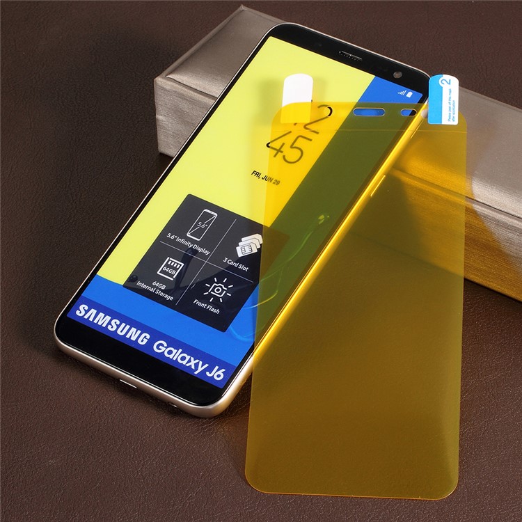 Anti-explosão De Tela Cheia Cobrindo Película Macia De Proteção Para Samsung Galaxy J6 (2018)-2