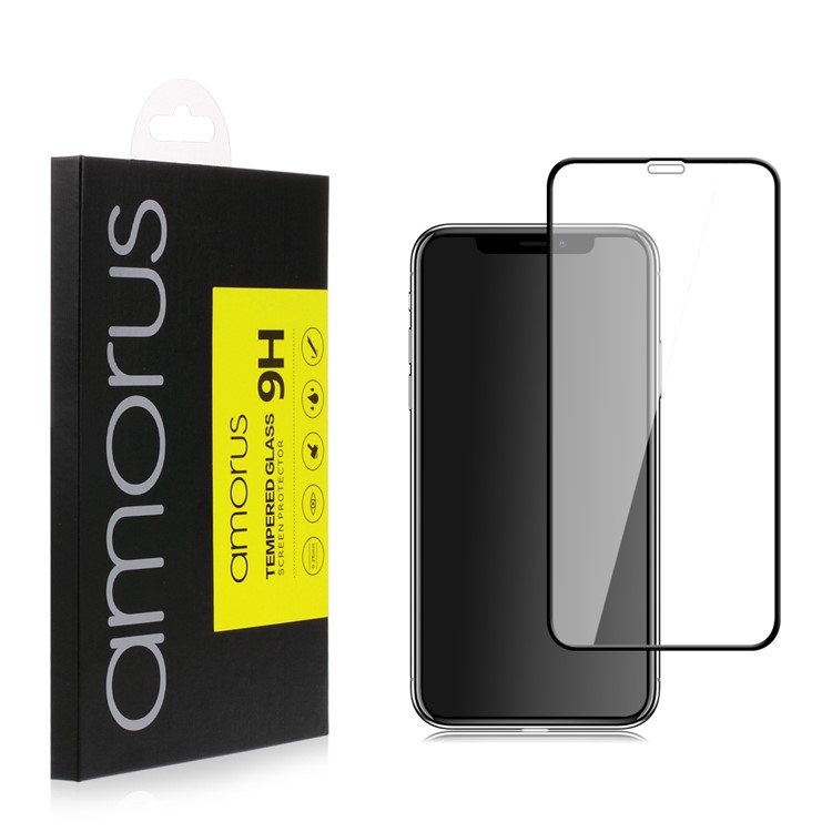 AMORUS Voller Größe Siebdruck 9H Gehärtetes Glas Displayschutzfolie Für IPhone 9 Plus 6,5 Zoll-2