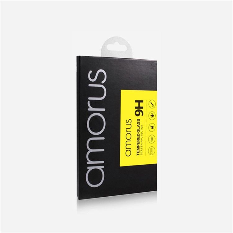 AMORUS Voller Größe Siebdruck 9H Gehärtetes Glas Displayschutzfolie Für IPhone 9 Plus 6,5 Zoll-6