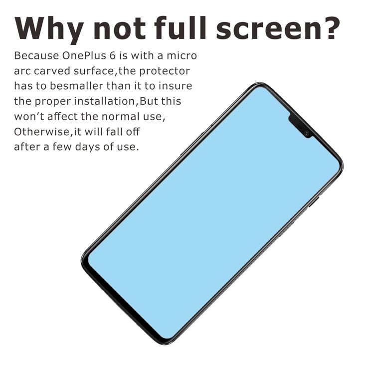 2 Pçs / Set ITIETIE 2.5D 9 H Protetor De Tela De Vidro Temperado Para Oneplus 6-5
