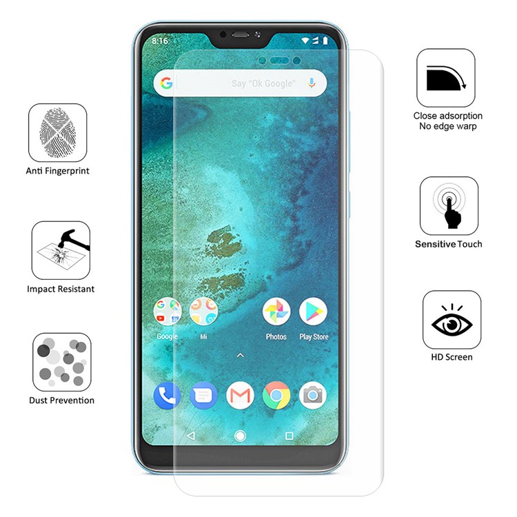 HAT PRINCE 0.1mm Anti-explosion Защитная Пленка Защитного Экрана Полного Покрытия Для Xiaomi Mi A2 Lite / Redmi 6 Pro-1