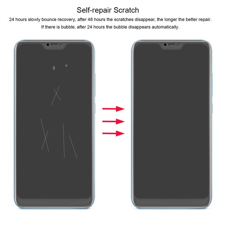 HAT PRINCE 0.1mm Anti-explosion Защитная Пленка Защитного Экрана Полного Покрытия Для Xiaomi Mi A2 Lite / Redmi 6 Pro-4
