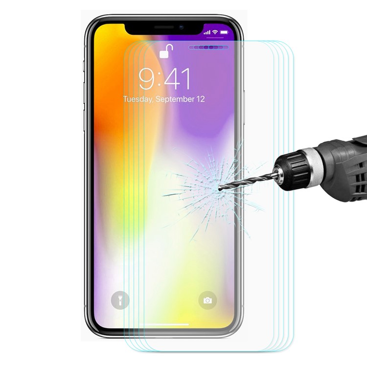 5PCS HAT PRINCE for iPhone 9 Plus 6.5 inch 0.26mm 9H 2.5D Tempered Glass Screen Guard Films-1