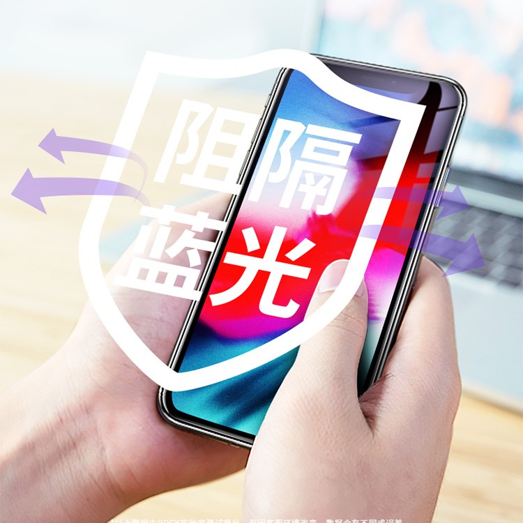 ROCK for iPhone Xs 5.8 inch Cold Carving 6D Anti Blu-ray Tempered Glass Screen Protector 0.26mm-10