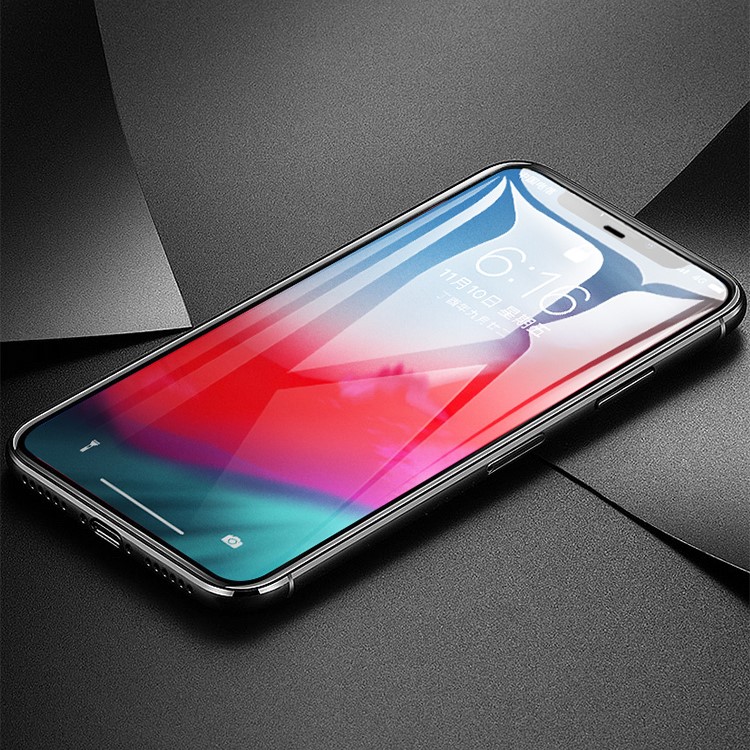 ROCK for iPhone Xs 5.8 inch Cold Carving 6D Anti Blu-ray Tempered Glass Screen Protector 0.26mm-11