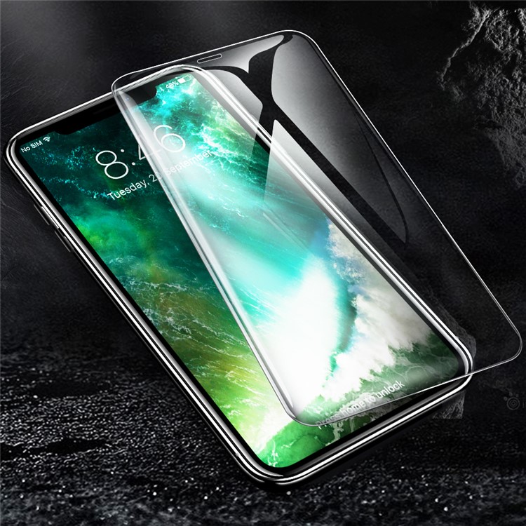 ROCK for iPhone Xs 5.8 inch Cold Carving 6D Anti Blu-ray Tempered Glass Screen Protector 0.26mm-14