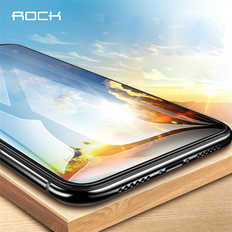 ROCK for iPhone Xs 5.8 inch Cold Carving 6D Anti Blu-ray Tempered Glass Screen Protector 0.26mm-3