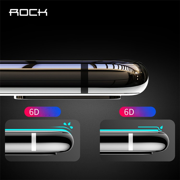 ROCK for iPhone Xs 5.8 inch Cold Carving 6D Anti Blu-ray Tempered Glass Screen Protector 0.26mm-4