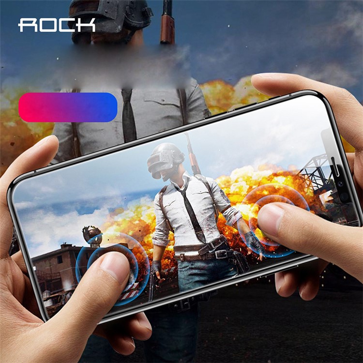 ROCK for iPhone Xs 5.8 inch Cold Carving 6D Anti Blu-ray Tempered Glass Screen Protector 0.26mm-5