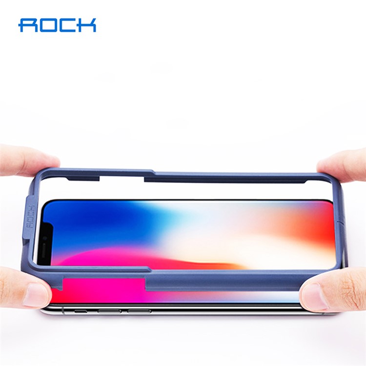 ROCK for iPhone Xs 5.8 inch Cold Carving 6D Anti Blu-ray Tempered Glass Screen Protector 0.26mm-6