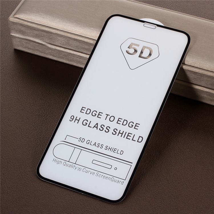5D Curved Full Size Tempered Glass Screen Protector for iPhone XR 6.1 inch - Black-6