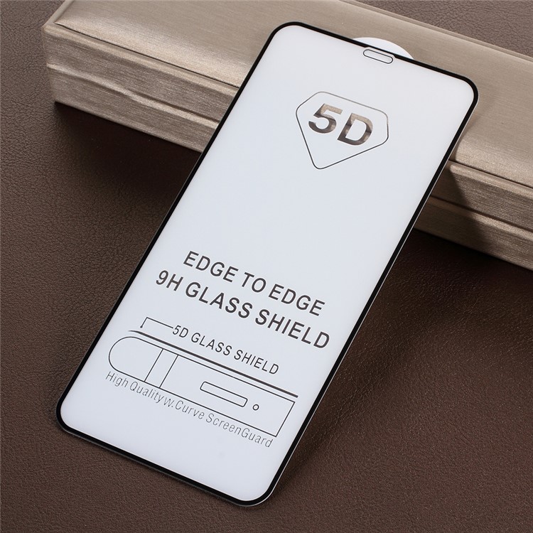 5D Curved Full Size Tempered Glass Screen Protector for iPhone Xs Max 6.5 inch - Black-6