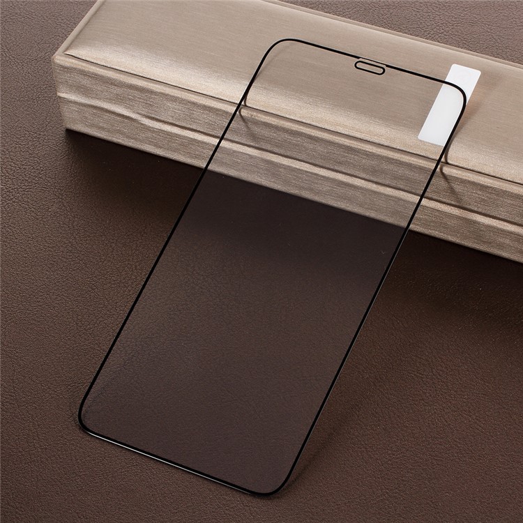 Full Coverage Silk Print Tempered Glass Screen Guard Film for iPhone XS Max 6.5 inch - Black-2