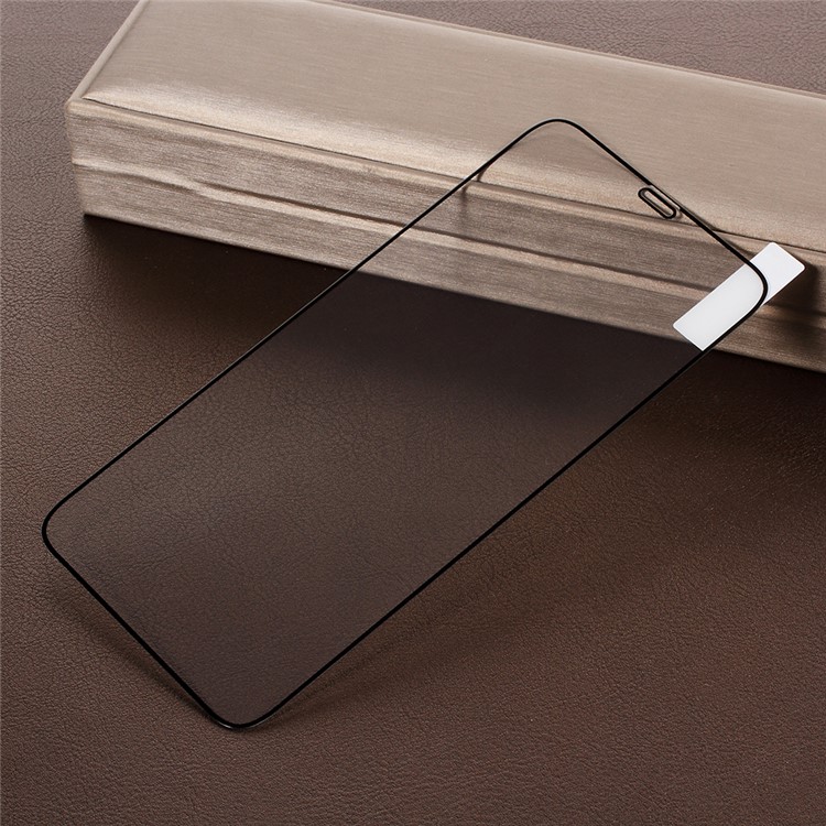 Full Coverage Silk Print Tempered Glass Screen Guard Film for iPhone XS Max 6.5 inch - Black-3