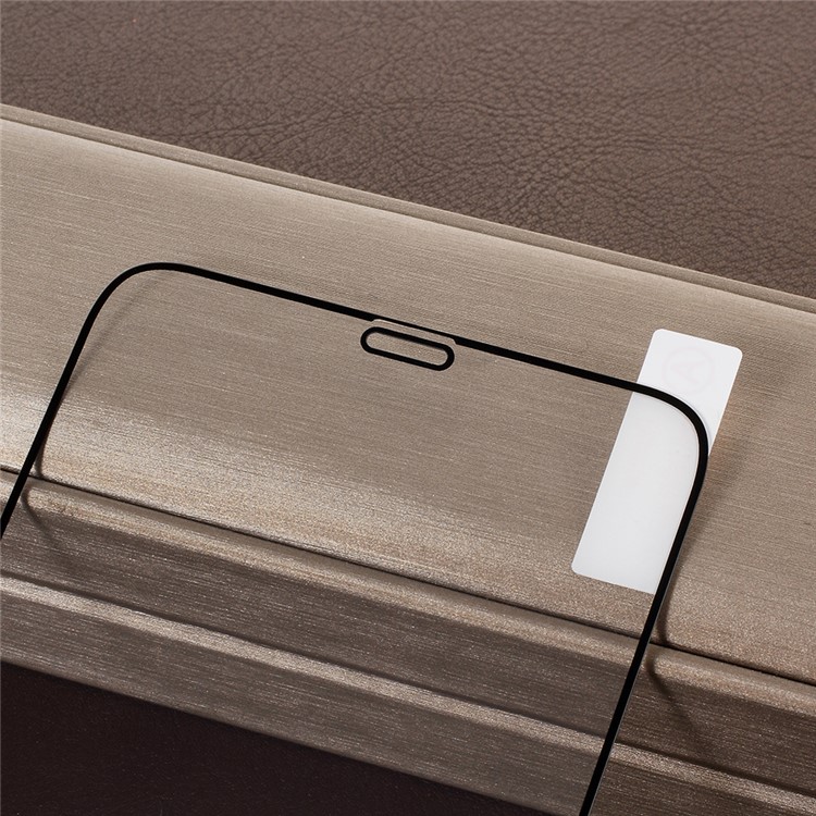 Full Coverage Silk Print Tempered Glass Screen Guard Film for iPhone XS Max 6.5 inch - Black-4