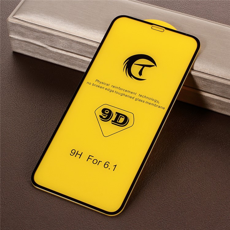 For iPhone XR 6.1 inch 9D High Aluminum Full Screen 9H Tempered Glass Screen Protector-6