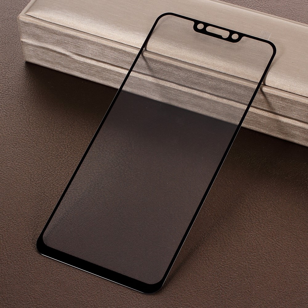 Silk Printing Full Covering Tempered Glass Protector Guard for Huawei Mate 20 Lite - Black-2