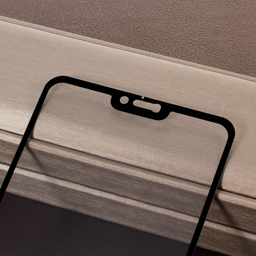 Silk Printing Full Covering Tempered Glass Protector Guard for Xiaomi Redmi Note 6 - Black-3