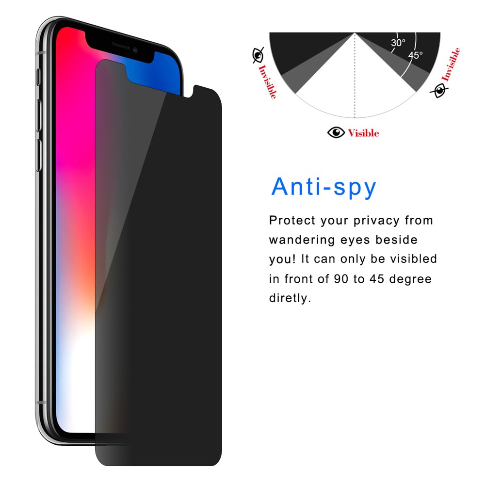 HAT PRINCE for iPhone XR 6.1 inch 0.26mm 9H 2.5D Anti-Peep Tempered Glass Full Screen Protector-3
