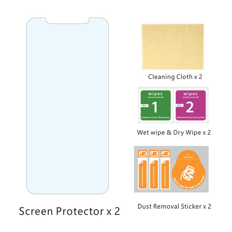 2Pcs/Set ITIETIE 2.5D 9H Tempered Glass Screen Protector Film for iPhone XR 6.1 inch-7