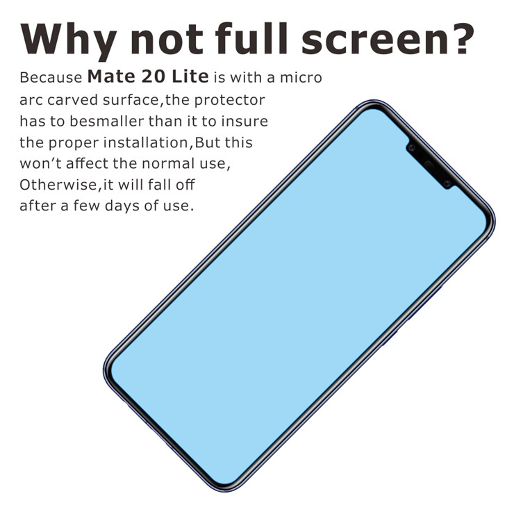 2Pcs/Set ITIETIE 2.5D 9H Tempered Glass Protection Film for Huawei Mate 20 Lite / Maimang 7-6
